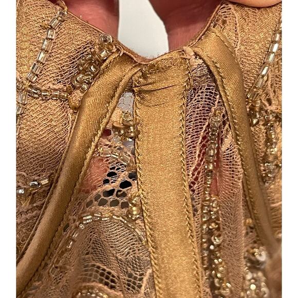 Retrofete Matilda Strapless Lace Sequin Corset Bustier Sheer Mini Dress Sz S - Picture 11 of 12